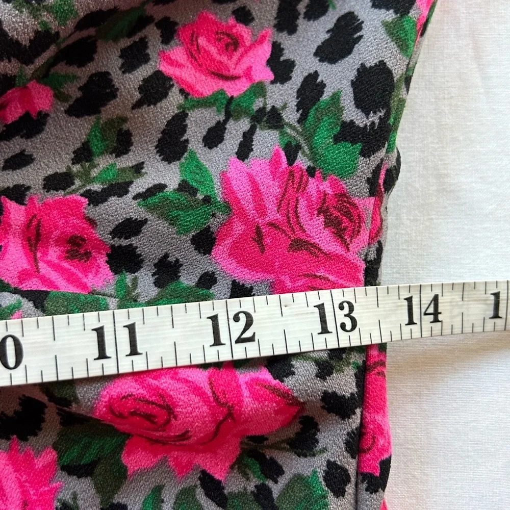 BETSY JOHNSON  floral spaghetti stripes bodycon dress NWT sz 4 - Picture 12 of 15